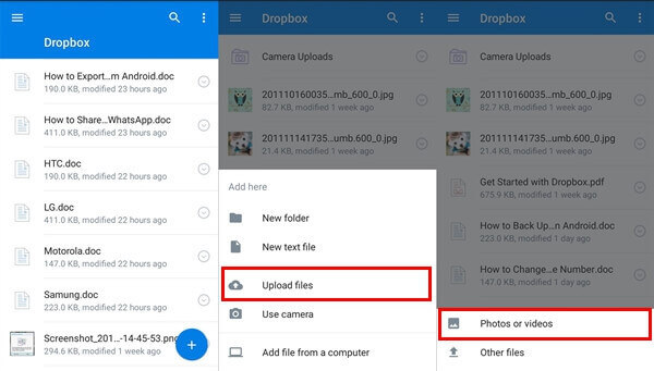 Sikkerhetskopier bilder med Dropbox