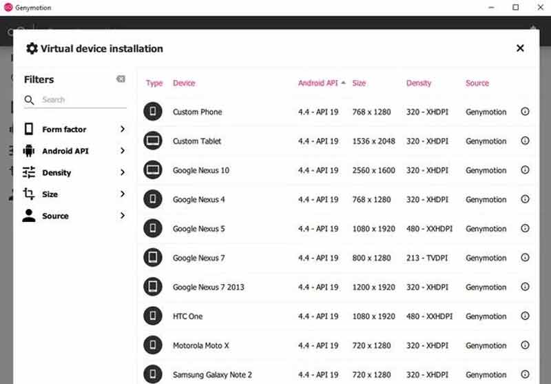 Genymotion Screenshot