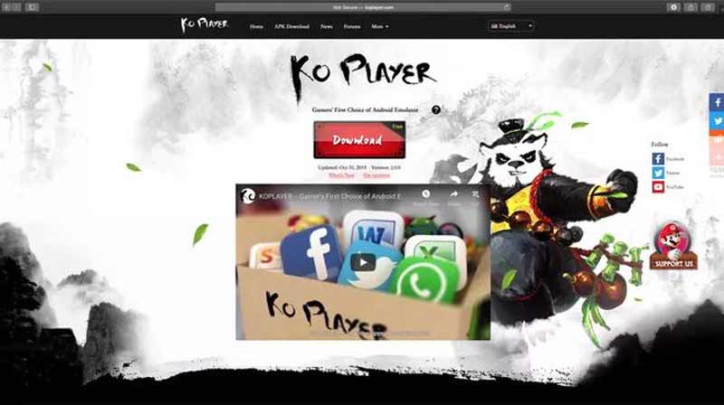 Snímek obrazovky KOPlayer