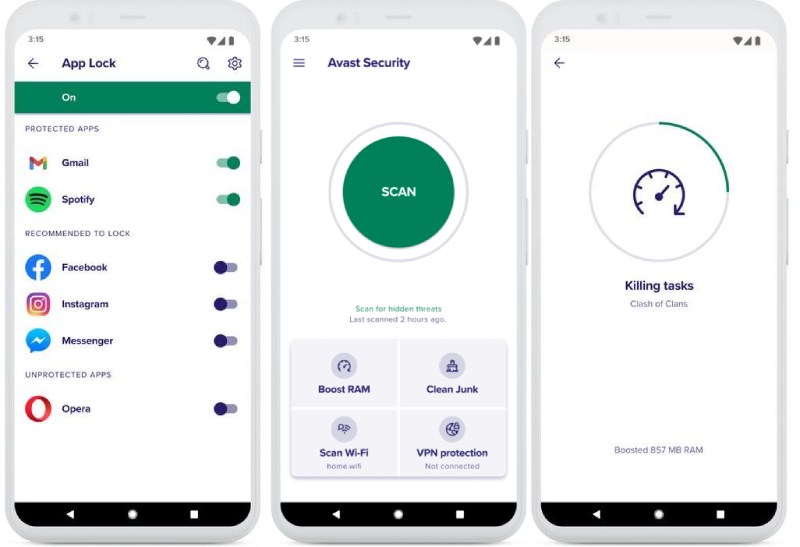 Aplikacja mobilna Avast zapobiegająca śledzeniu