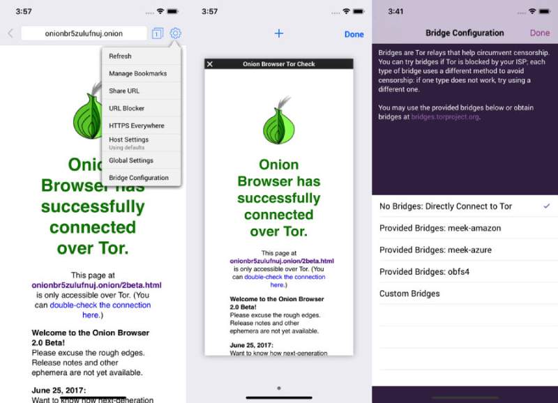 Onion Browser Anti-Tracking App för surfning