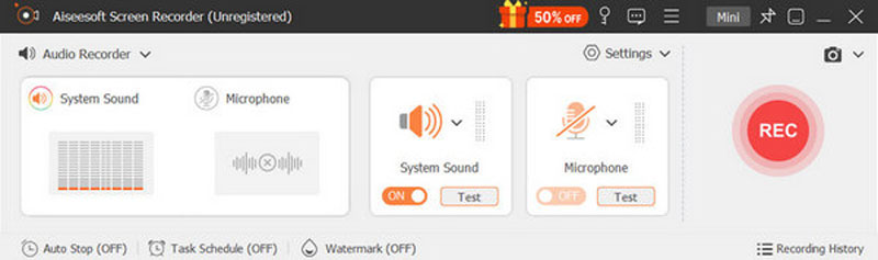 System Sound in Audio Recorder