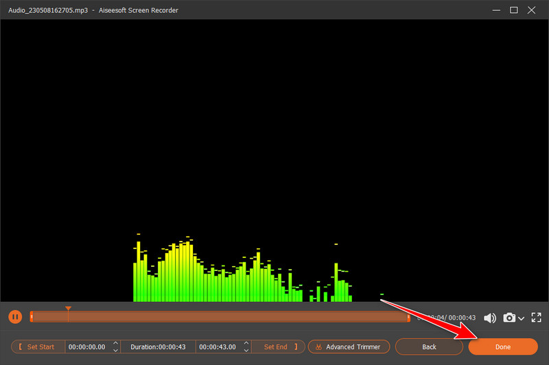 Export Recorded Audio File