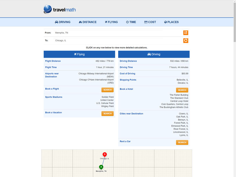 駕駛飛行距離計算器 TravelMath