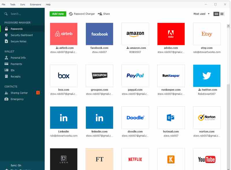 Dashlane 截图