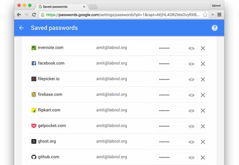 Google-wachtwoorden