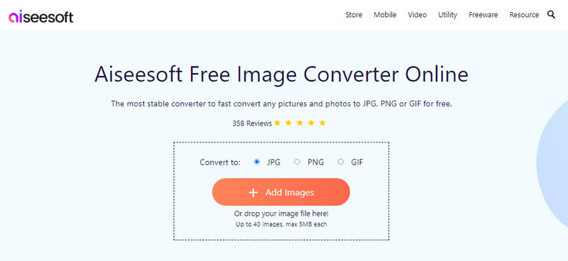 Aiseesoft Free Image Converter Online