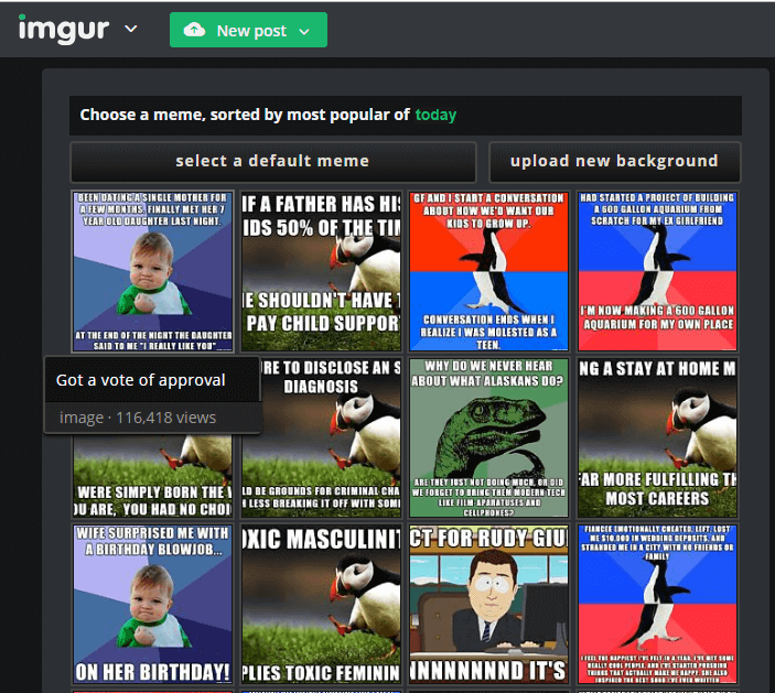 Imgur's MemeGen app lets you make your own memes