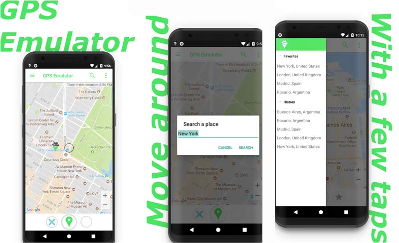 Aplikace Emulátor GPS pro Android