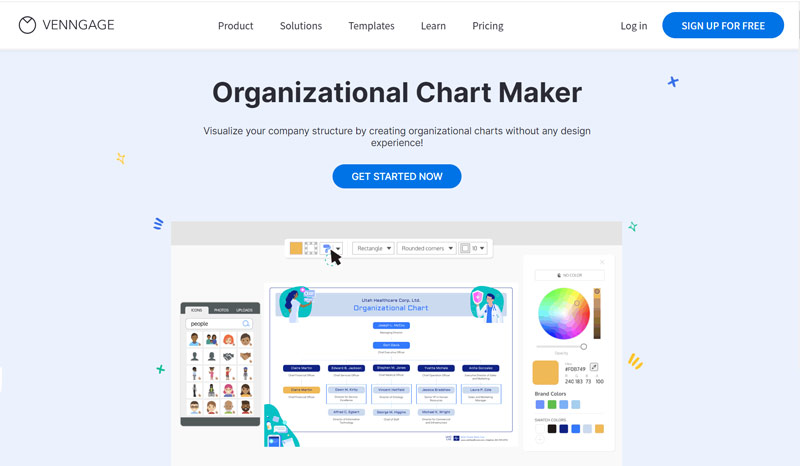 Creatore di organigrammi Venngage