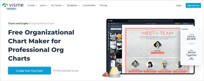 Visme Organizational Chart Maker