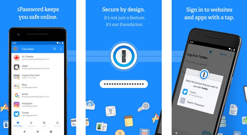 1Password Android Password Manager alkalmazás