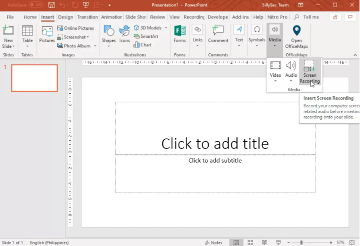 Microsoft Powerpoint Record Screen