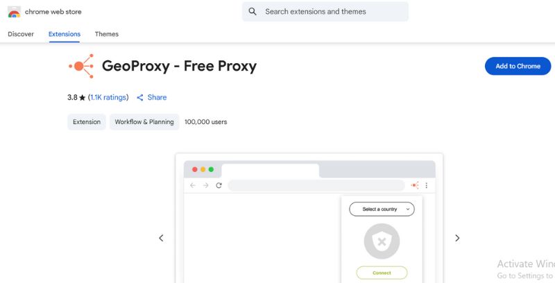 Geoproxy Browser Extension
