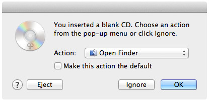 Plaats cd op Mac
