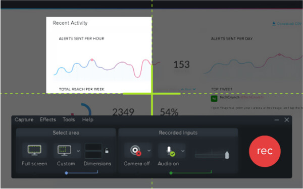 Interfaccia di Camtasia