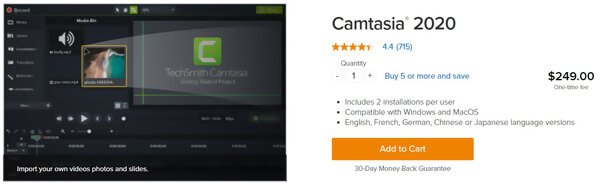 Camtasia prijs