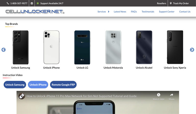 Cellunlocker Net Select Phone Brand