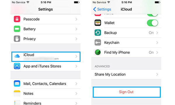 iCloud Settings