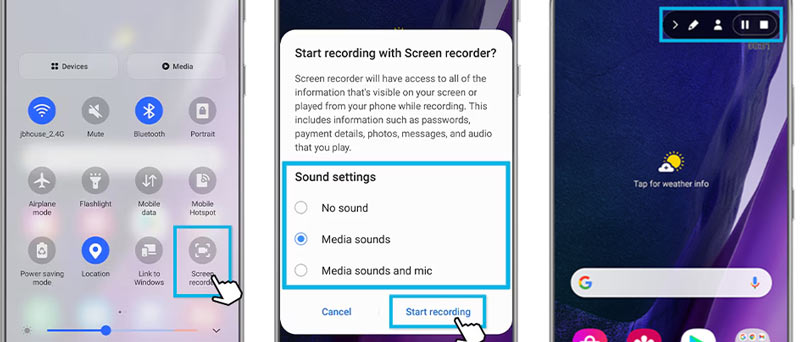 Record Clash of Clans via Samsung Screen Recorder