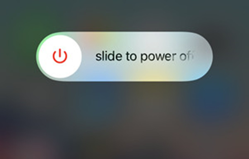 Slide to power off