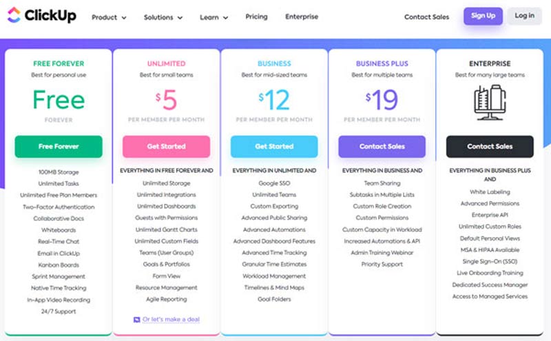 ClickUp Pricing