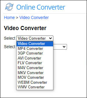 Seleziona Convertitore MP4