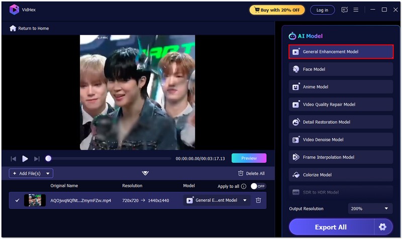 Choose General Enhancement Model