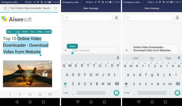 Come copiare e incollare su Android