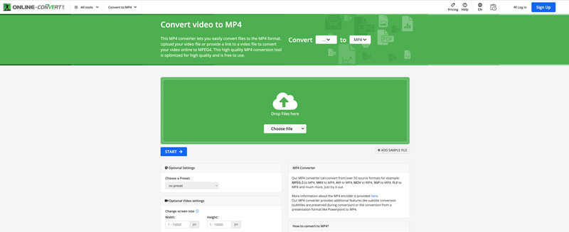 Online Konverter video til MP4