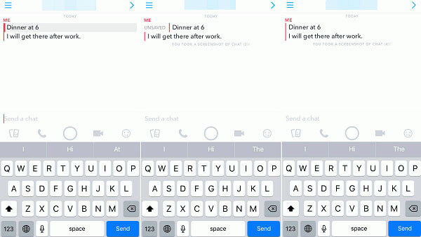 Delete saved messages on Snapchat