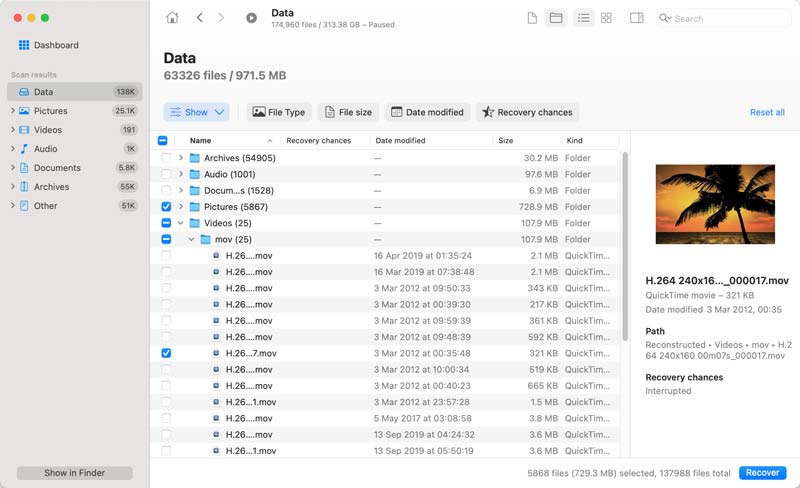 Используйте Disk Drill для восстановления данных на Mac