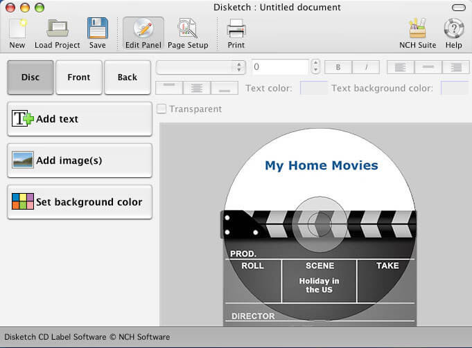Disketch Disc Label-software