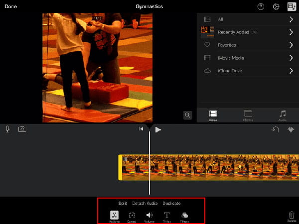 Bewerk video's op iPad iMovie