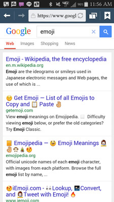 Emoji's voor Android
