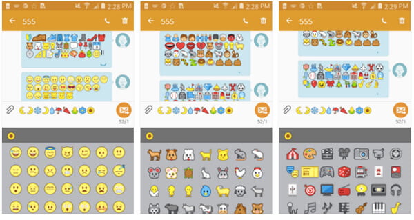 FlipFont 3 su Android per iPhone Emoji