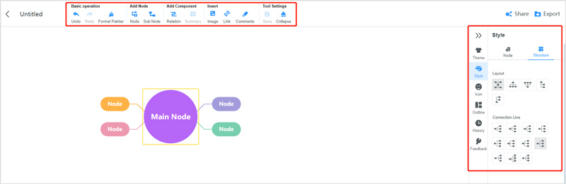 Создать карту эмпатии MindOnMap