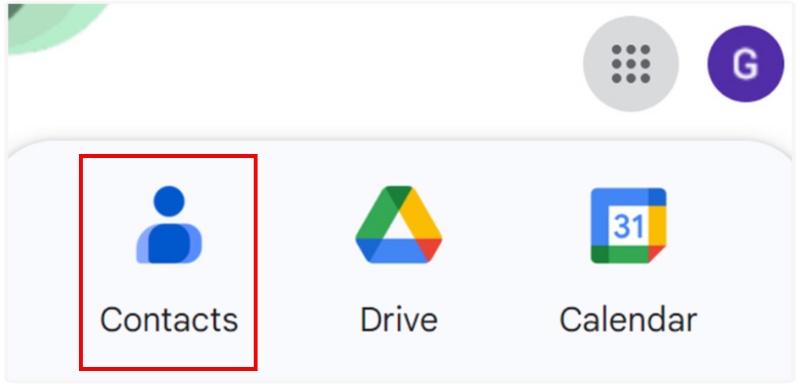 Choose Contacts Option