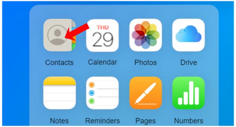 Click Contacts iCloud