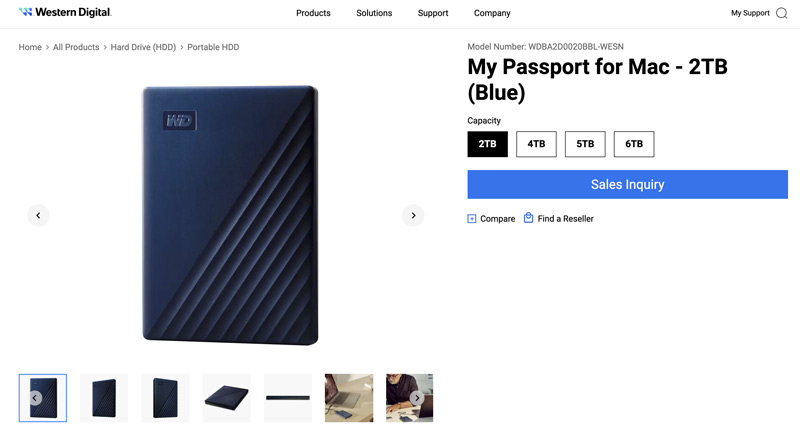 WD MY Passport för Mac extern hårddisk