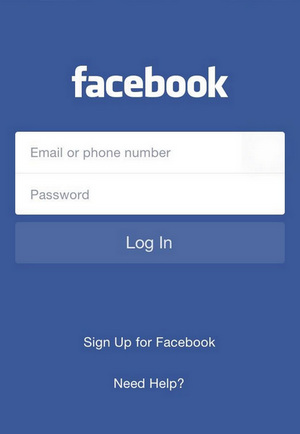 Log in Facebook App on Android Phone or iPhone