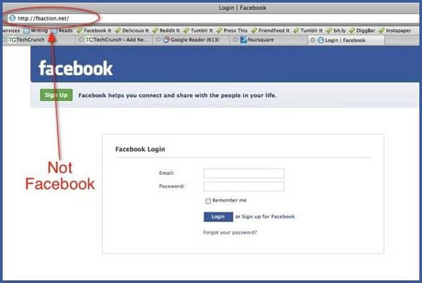Fake Facebook-sivu