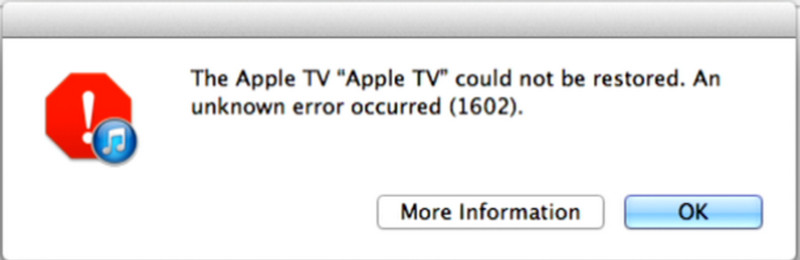 ITunes Error 1602