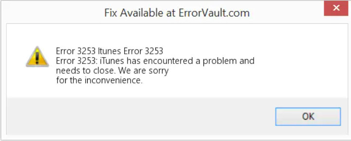 ITunes Error 3253