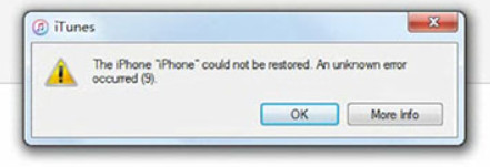 ITunes Error 9