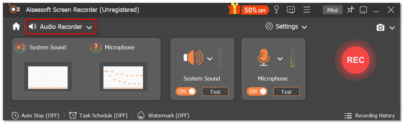 Choose Audio Recorder
