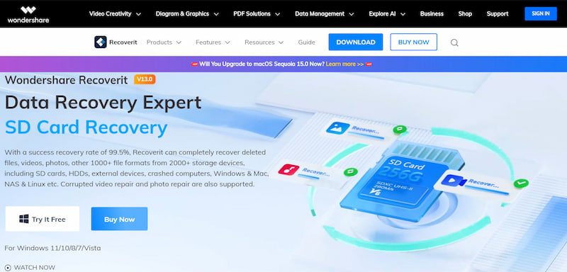 Wondershare Free Data Recovery Software for SSD