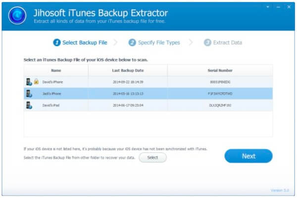 Estrattore di backup iPhone Jihosoft