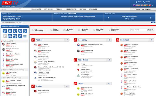 sports live stream websites