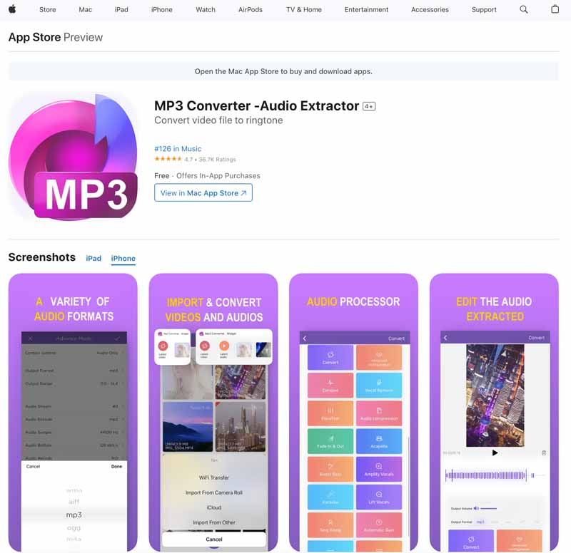 MP3 Converter Audio Extractor App iOS